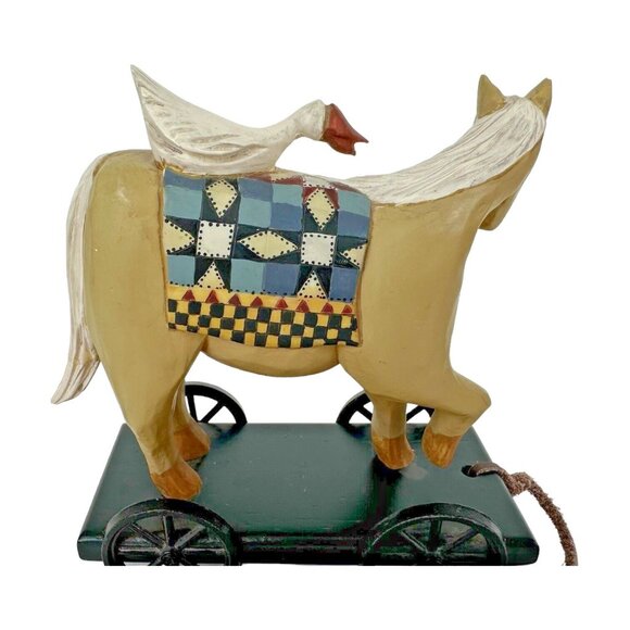 WILLIRAYE Studio Quilt Horse Goose Stand #WW1405 1996 Americana Folk Art RETIRED - Picture 2 of 9